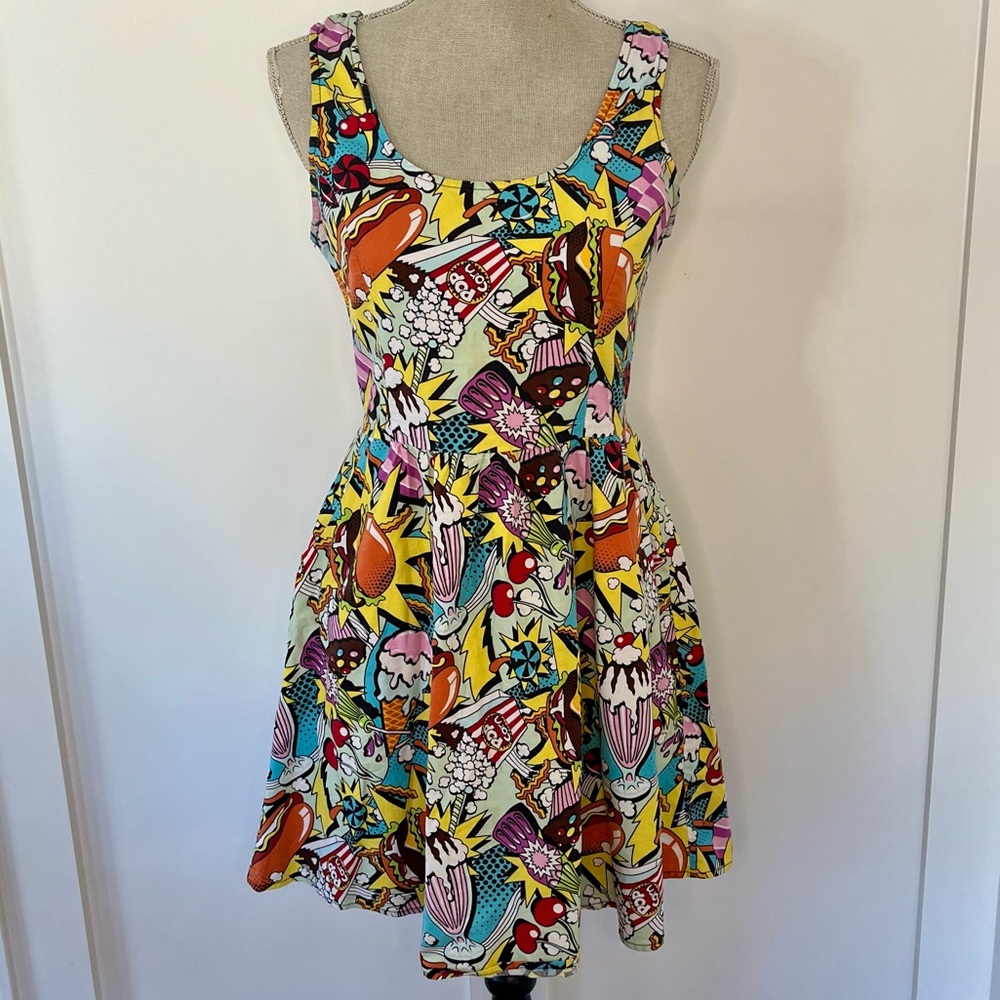 Modcloth Folter Good Enough To Eat A-Line Cotton Dress Medium